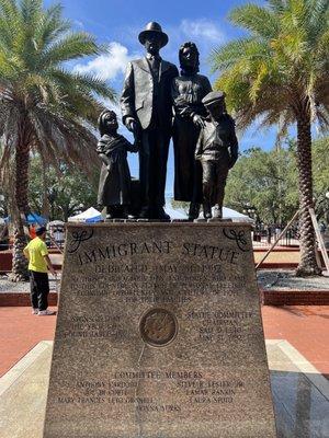 Immigrant statue commemorating all the folks who came to Tampa!