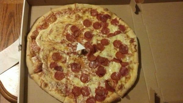 "Half" cheese. "Half" pepperoni.