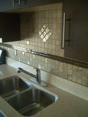 Porcelain and Glass Backsplash