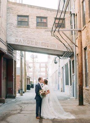 There is a super cool alley space behind the event center--it's a perfect photo location!