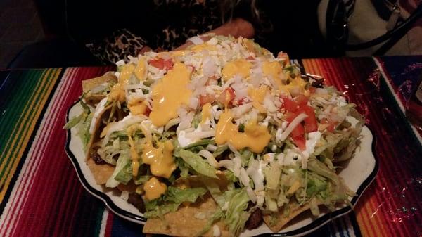 Nachos with steak