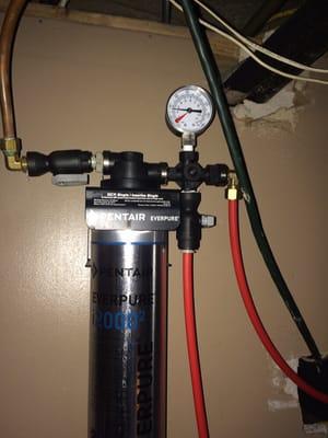 New water filter manifold for ice machine