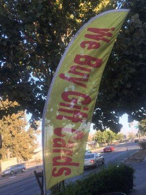 Easy street access. Park at La Placita Tropicana by Story and King and walk along King Rd and look for this banner.