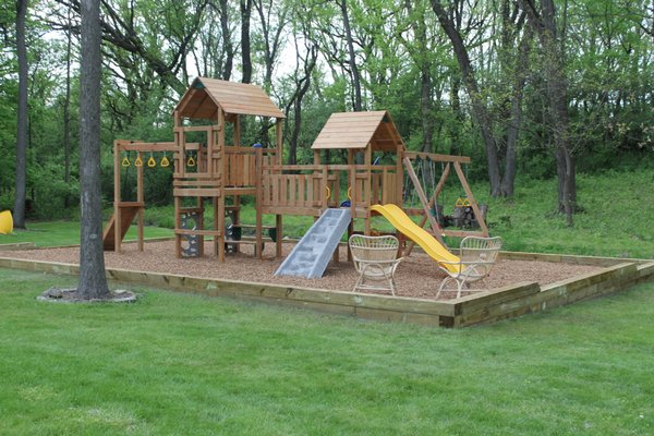 We create playground areas as well! We will even assemble your play set for you! This type of project is perfect for your kids or grandkids!