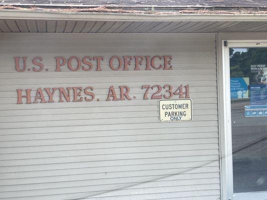 close up view of post office building