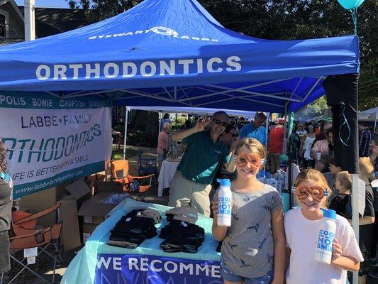 Labbe orthodonitics event table with giveaways