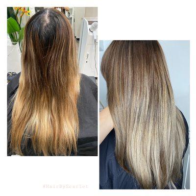 Dimensional Ash Balayage Ombré