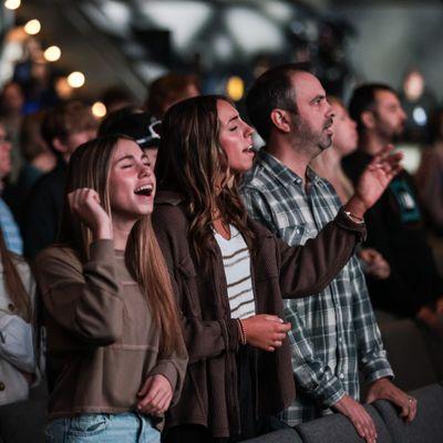 Our congregation worshipping during a Sunday service at Lifepoint - Lewis Center Campus.