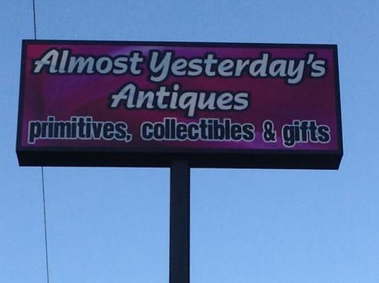 Look up for a pink and white sign as you travel down Highway 79 in Dover, TN and you will spot the shop.