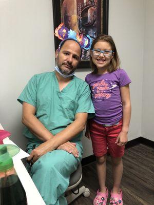 Visiting with my 7 yr old. She had two ingrown toenail's.