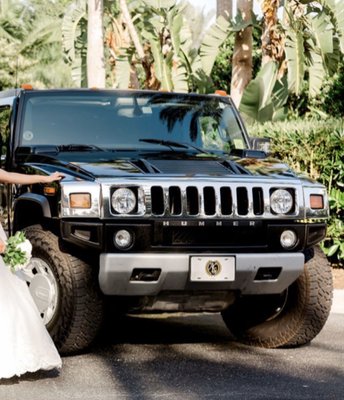 16-18 Black Hummer Limo we rented for our wedding.