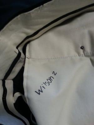 Ummm they wrote on my garments.