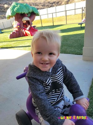 He loves the playground