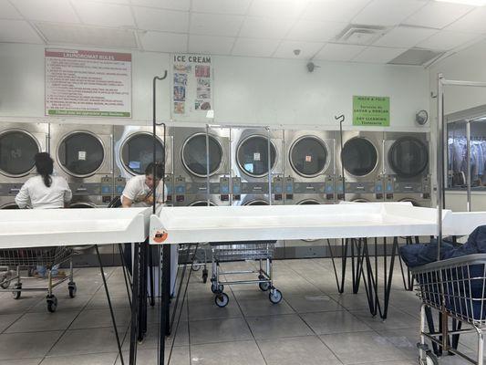 Laundry machine in the premises