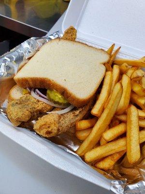 Whiting fish sandwich