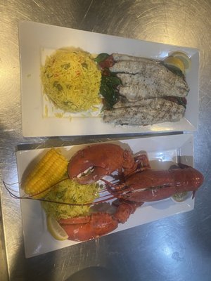 Lobster and Branzino Filets