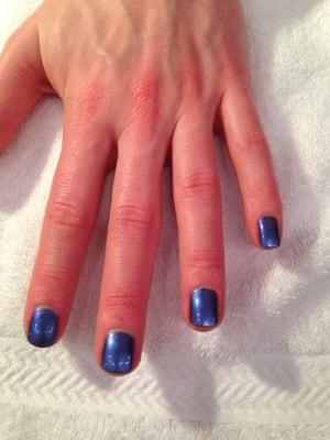 Blue nail polish