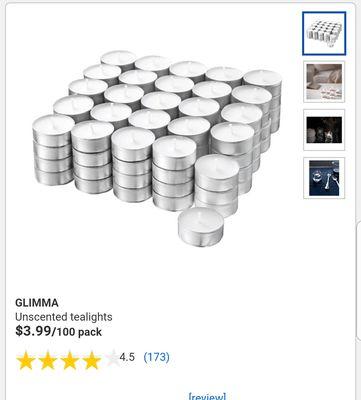 This is the everyday Ikea price for a 100-count tealight set.