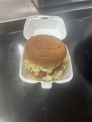 Our famous shrimp burgers made with coleslaw made fresh daily as well as our special sauce