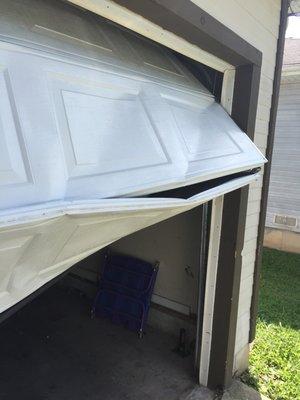 We specialize in "Oops" repair! We're not going to lie, EVERYONE backs through their garage door eventually!