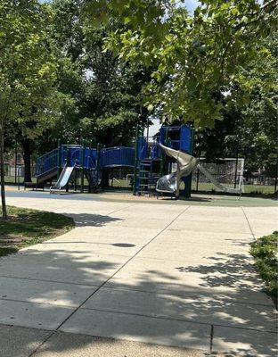 The park playground.