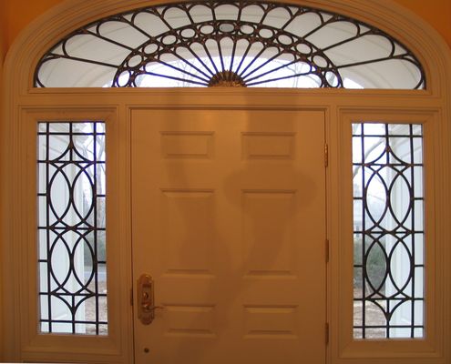 leaded glass entry