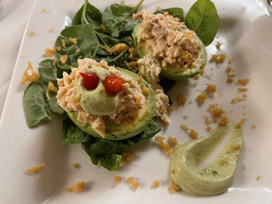 Avocado with crab meat