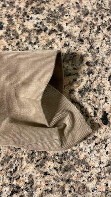 pants purchased just one month ago already falling apart. Theory would not repair or replace the item