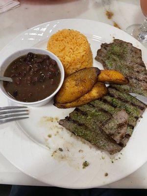 Carne asada plate.  All gone.