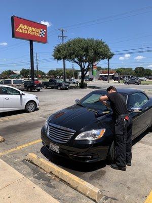 They install wipers when you buy from them - no additional charge