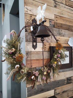 Dried flower wreaths and ambience!