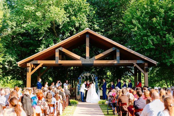 Outdoor ceremony space