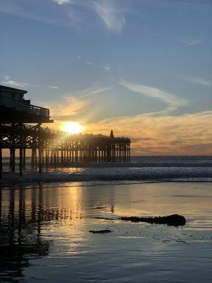 Sunset near crystal pier