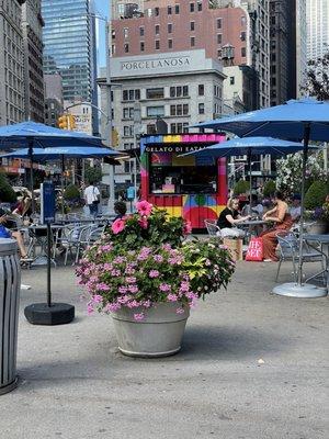 Summertime outdoor seating