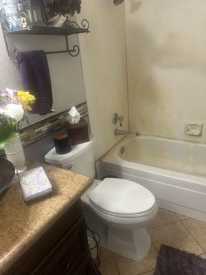 Before photo of hall bathtub