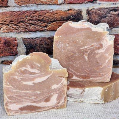 Amber and Black Linen handmade soap