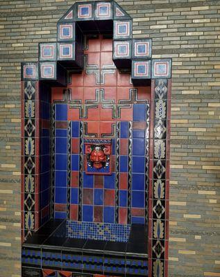 Lawrence Fisher, Playboy auto Baron, had this fountain filled with champagne for guests back in the day!