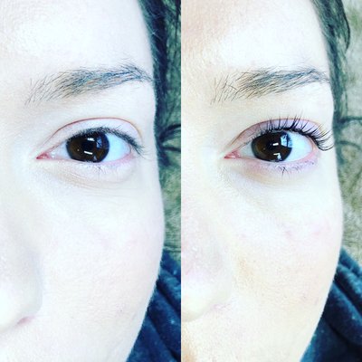 Lash lift and tint