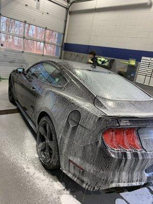 Foam wash for this Mustang