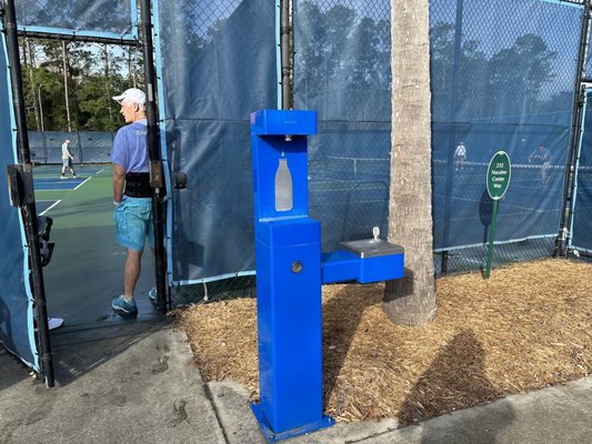 Water station to take a drink or refill your water bottle.