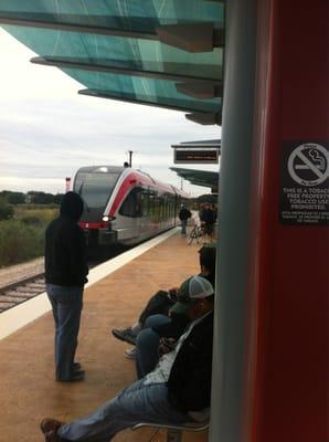 My baby takes the morning train.