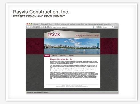 Website design and development for a construction company