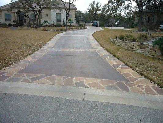 Stain & Engraved driveway