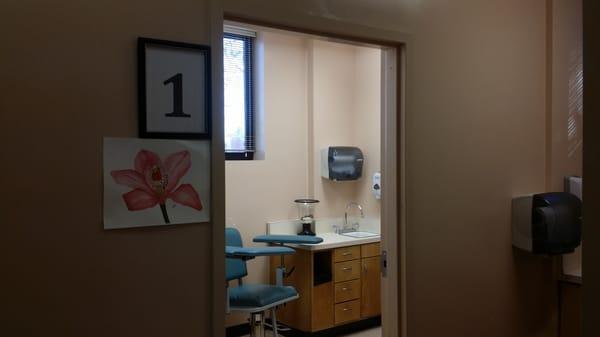 One of the private rooms where I had my blood drawn.