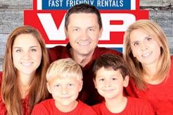 Ken Carter and family, owners of VIP Dumpster Rental Austin