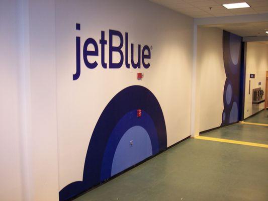 Jet Blue Wall Mural Environmental Graphics