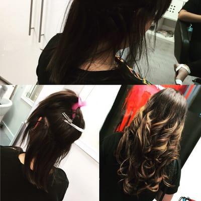 Balayage ,Hair extentions,corte