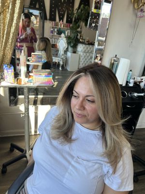 Moneypiece balayage