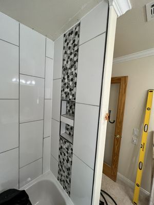 Custom tile shower work