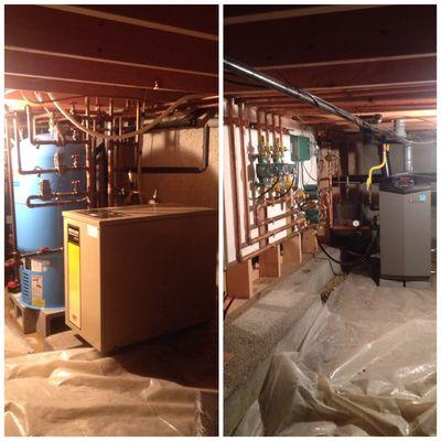 Before and after Retrofit Project.